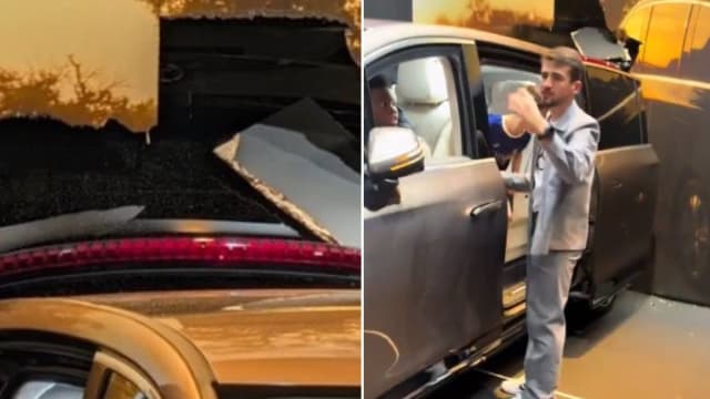 Mercedes VLE electric expus la salon auto, accident