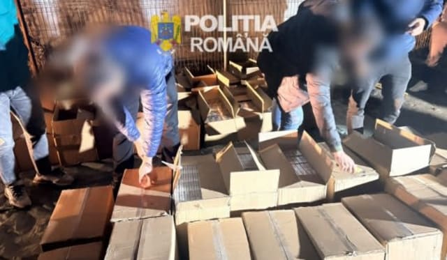 autovehicule poliție și țigarete confiscate în Dolj