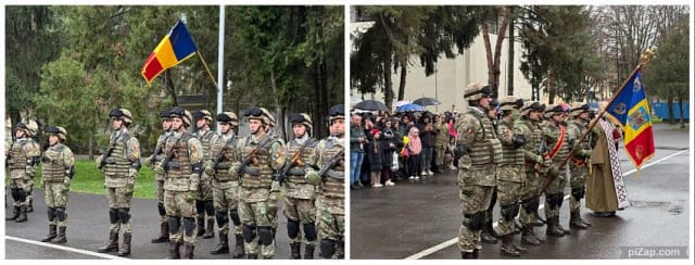 Militari depun jurământul militar în uniformă