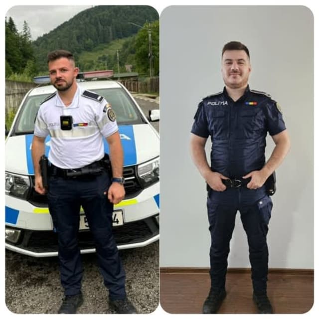 polițiști salvând un minor pe barajul Bicaz
