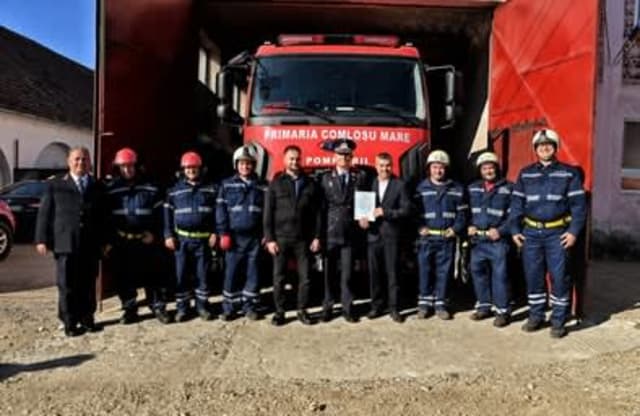 Serviciul Voluntar pentru Situații de Urgență din Comloșu Mare a fost avizat