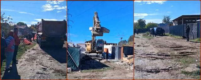 demolare construcții ilegale în colonia Sub Deal, Florești
