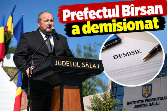 Prefectul Claudiu Bîrsan în timpul discursului