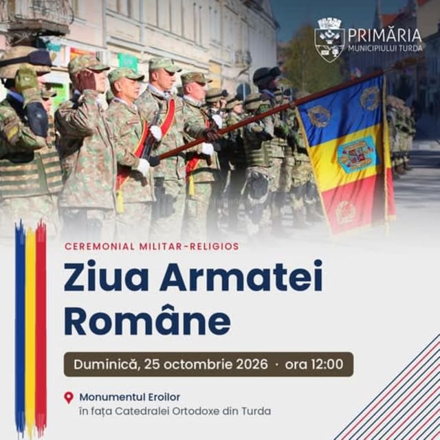 Ceremonial militar și religios la monumentul eroilor din Turda