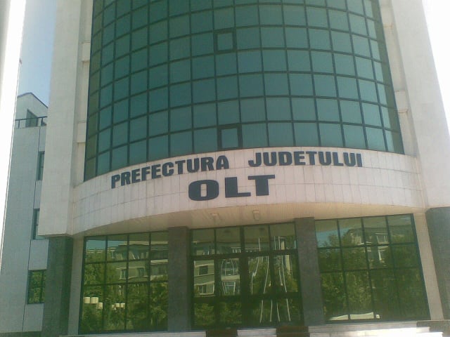 clădirea prefecturii Olt, vid de conducere