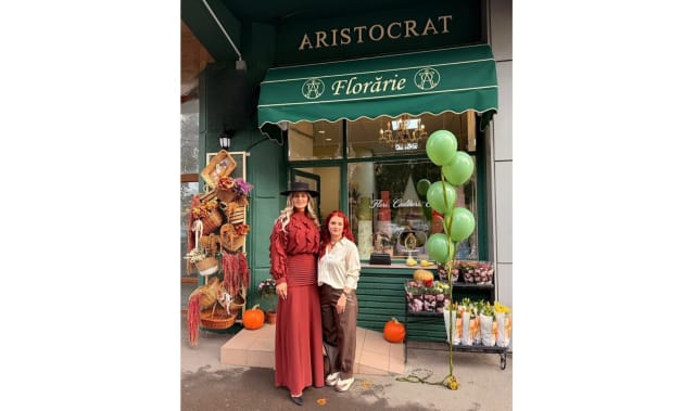 deschiderea florăriei Aristocrat în Brăila, influenceriță și familie