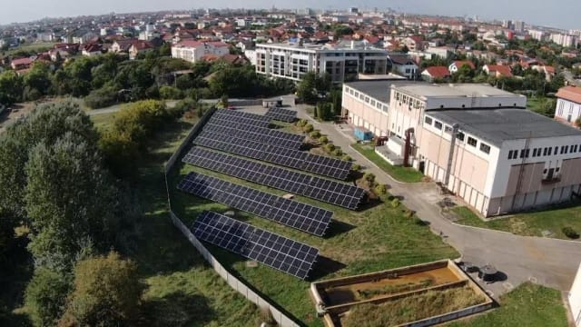 parc fotovoltaic la stația de tratare a apei Bega din Timișoara