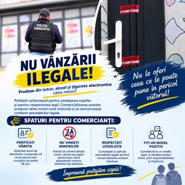 polițiști verificând vânzarea către minor