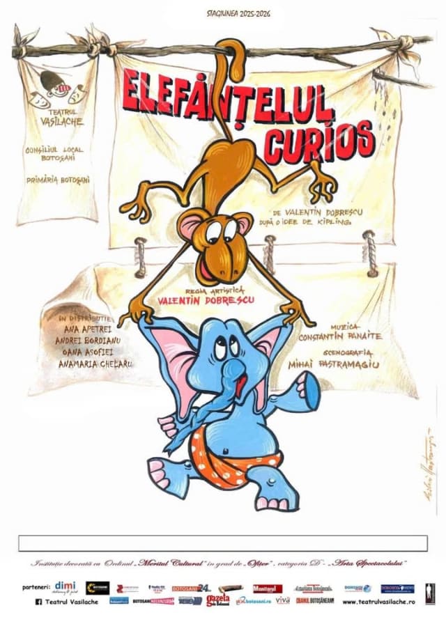 Primăria Botoșani a invitat botoșănenii la spectacolul „Elefănțelul curios” din Parcul Curcubeului