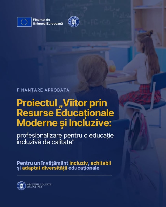 Ministerul Educației a obținut finanțarea pentru proiectul VREM dedicat educației incluzive