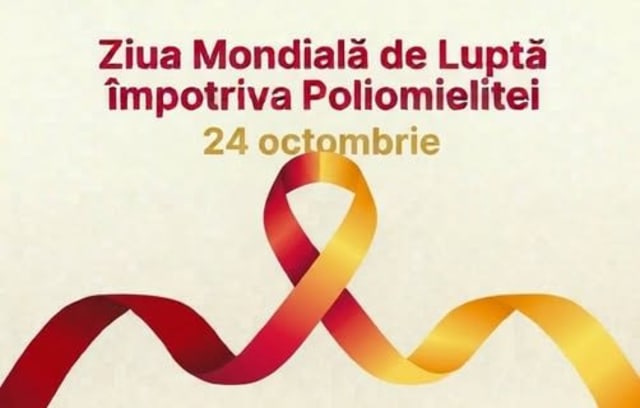 Primăria Botoșani a iluminat clădirea pentru Ziua Mondială de Luptă împotriva Poliomielitei
