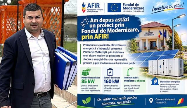 panouri fotovoltaice comuna Vulturești