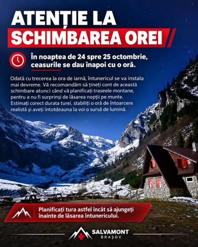 drumeție montană cu lanterne