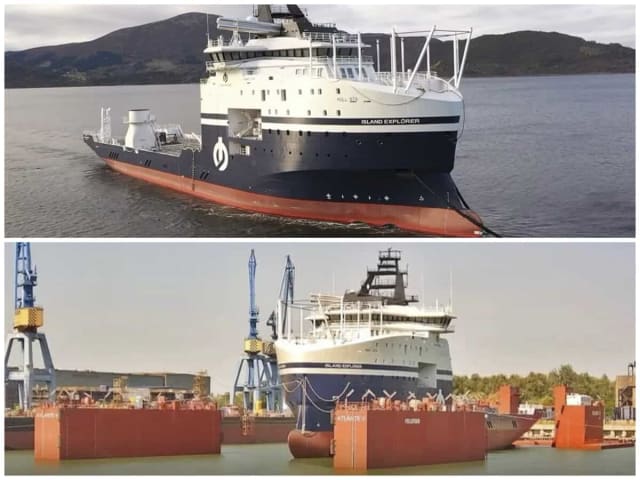 Nava Island Explorer în construcție la Tulcea