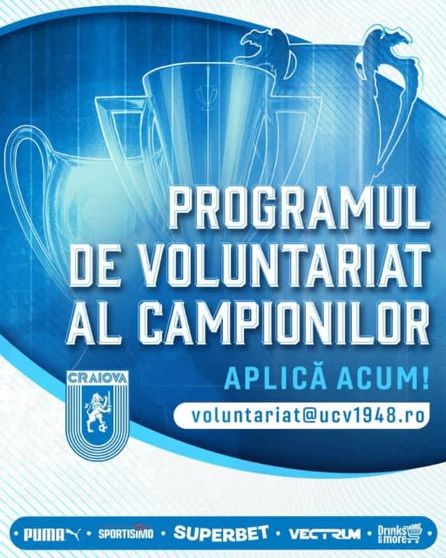 Suporteri Universitatea Craiova în acțiune