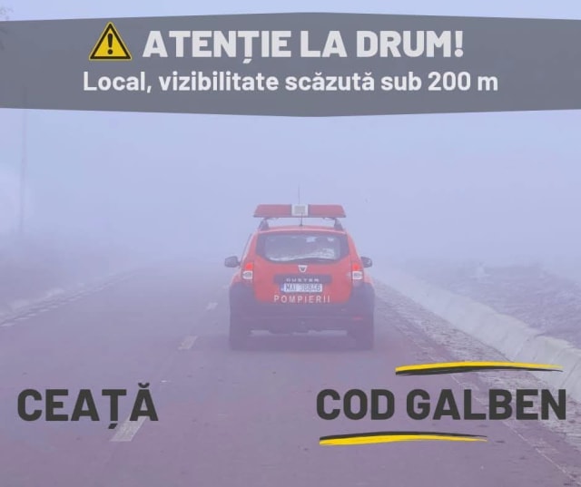 Atenție în trafic! Cod galben de ceață pentru o parte în județul Botoșani Meteorologii au actualizat prognoza și au emis...