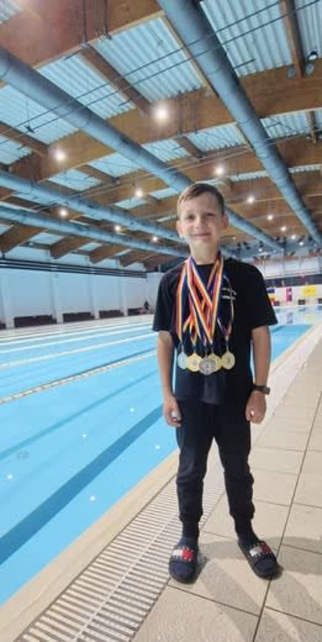 Gheorghiță Matei la competiție de înot