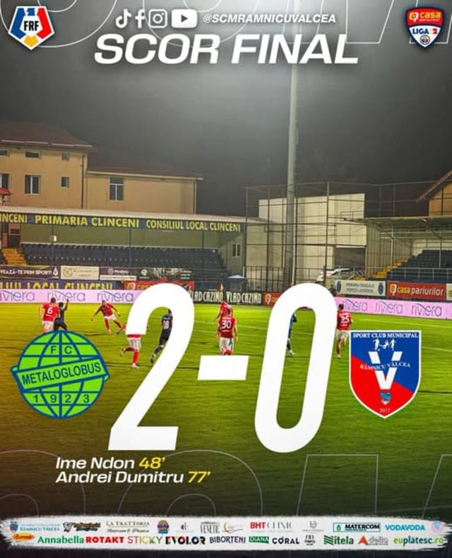 SCM Râmnicu Vâlcea în acțiune pe teren