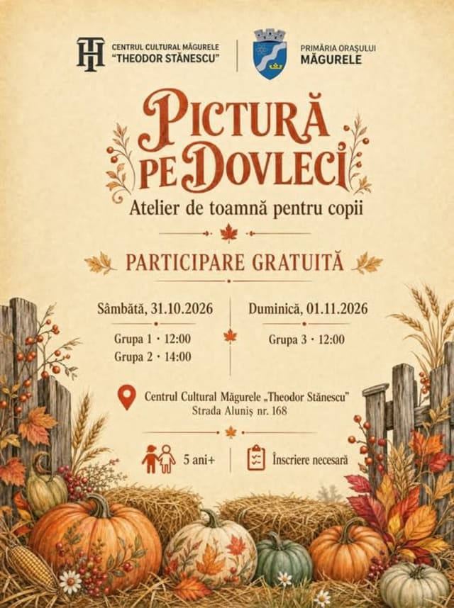 Atelier de pictură pe dovleci pentru copii