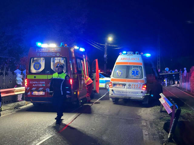 Polițiști la locul incidentului