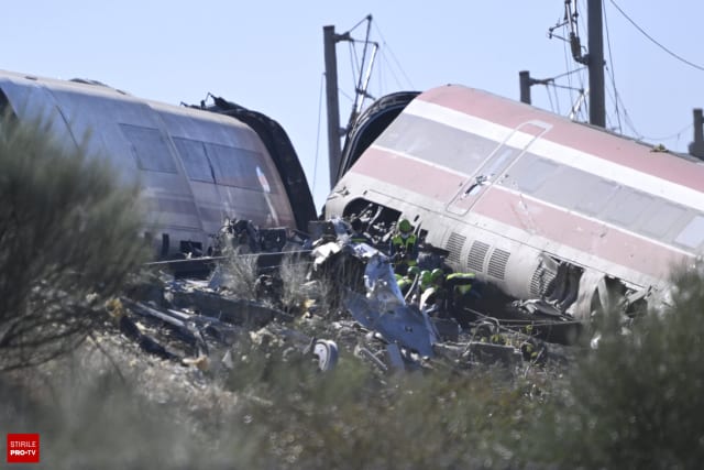 Accident feroviar în Spania, trenuri avariate
