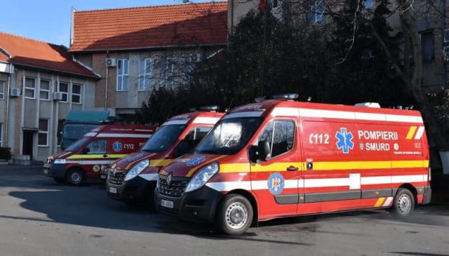 intervenție SMURD la accident rutier