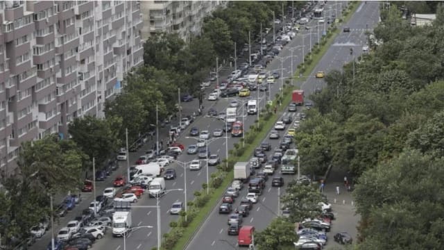 Blocaj de trafic pe Iuliu Maniu, Arad