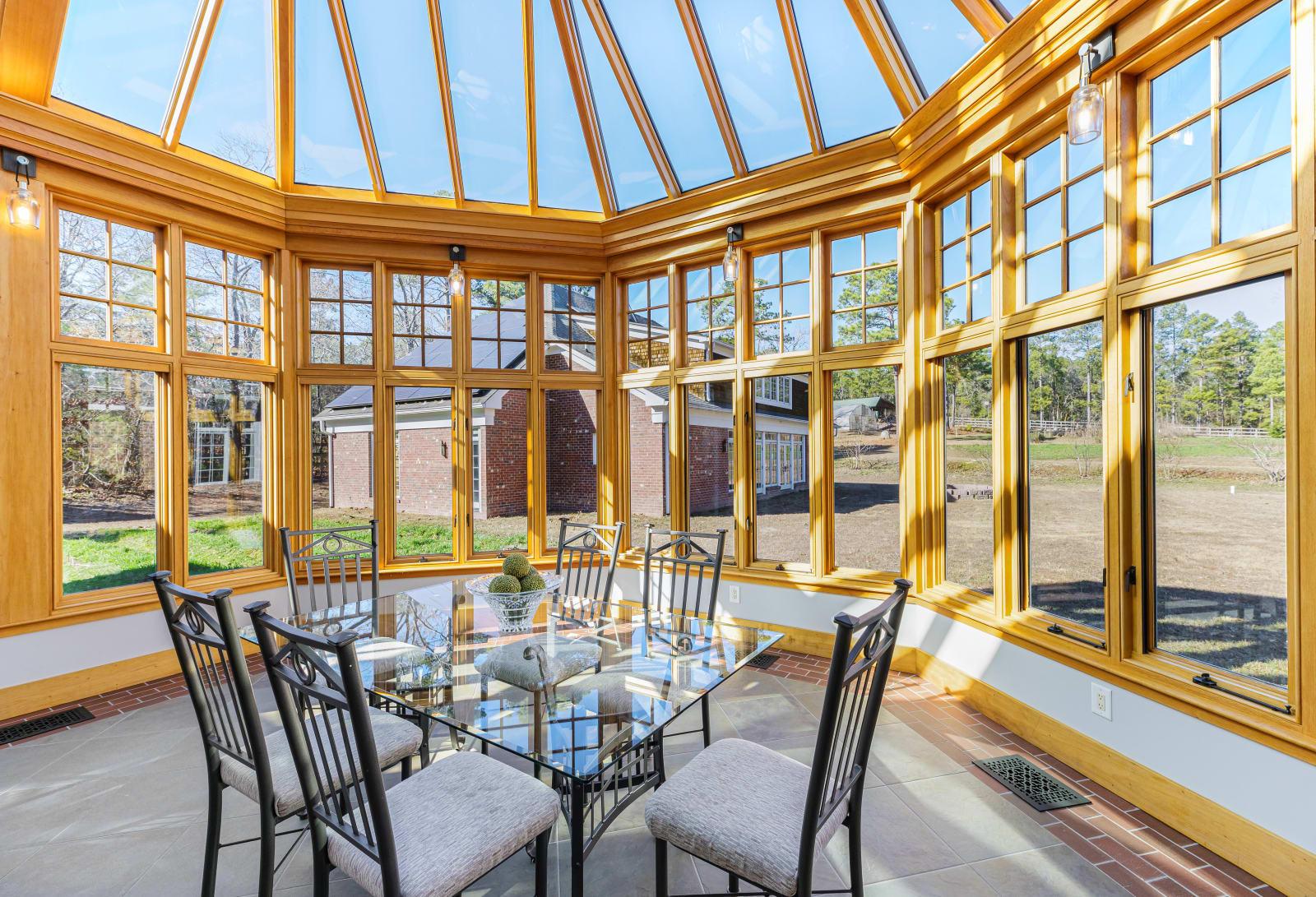 Full-height glazing and timber cupola