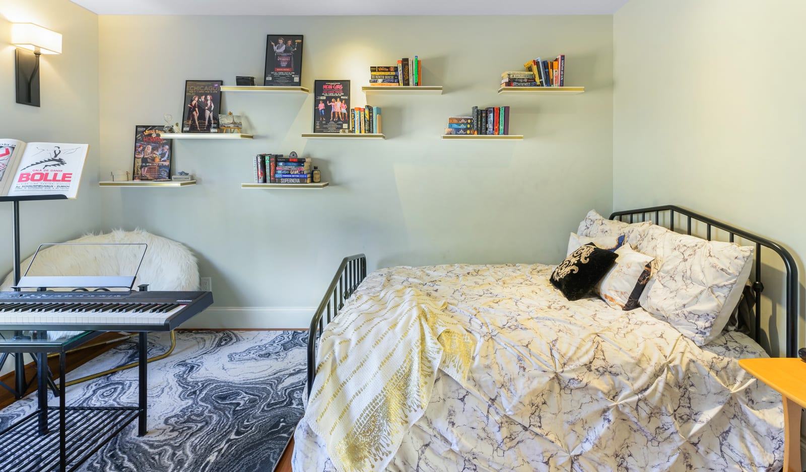 Family wing bedroom suite — reading nook and forest views