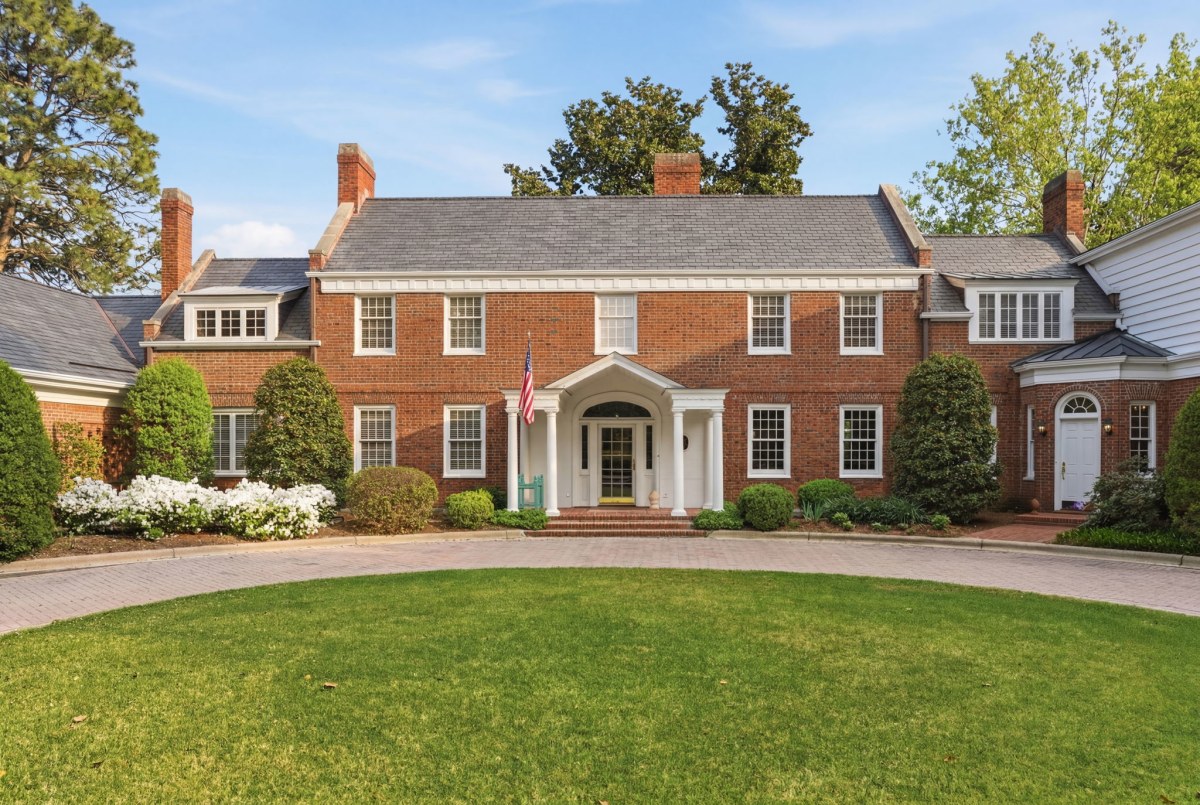 The house across the circular drive