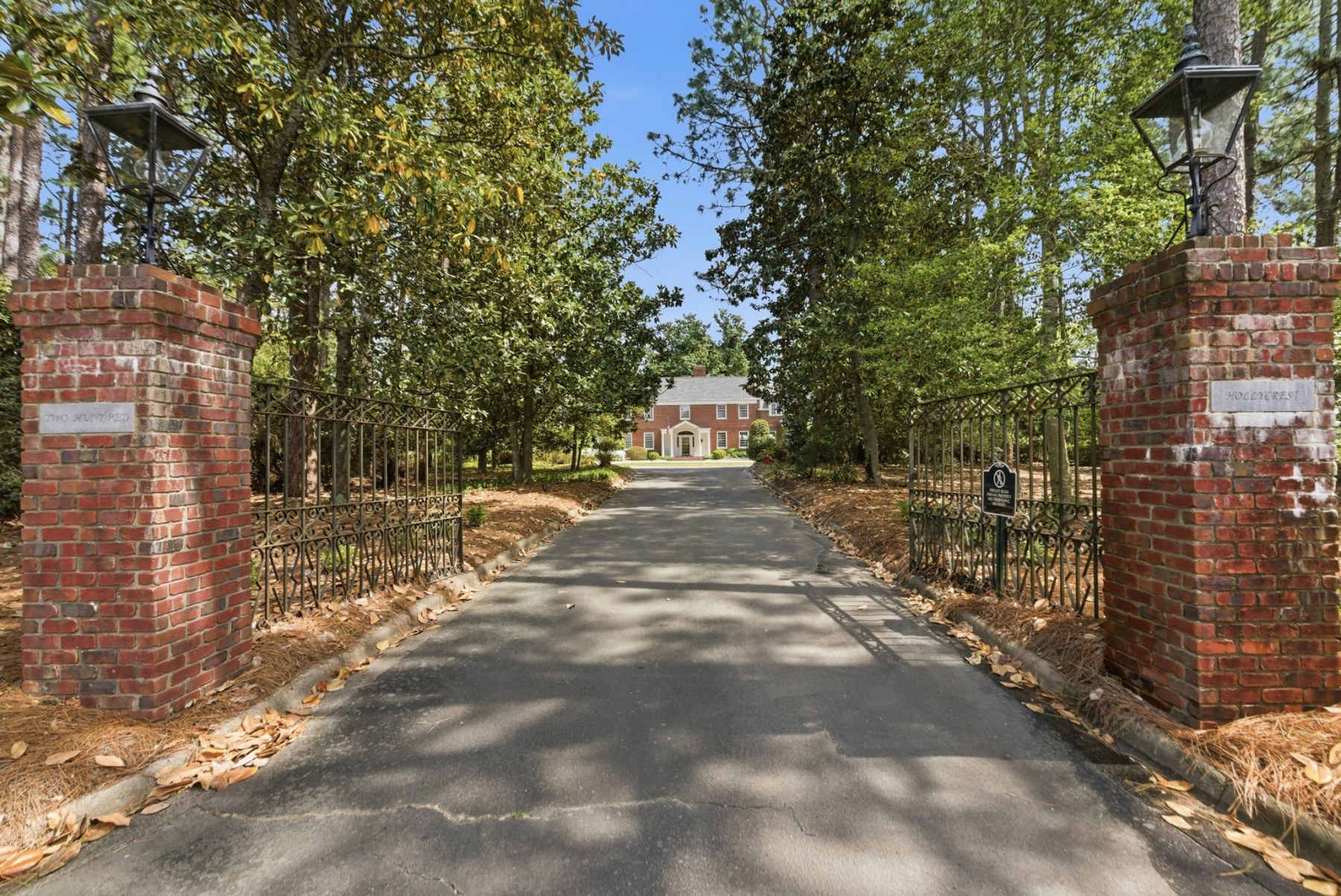 The gated entrance today