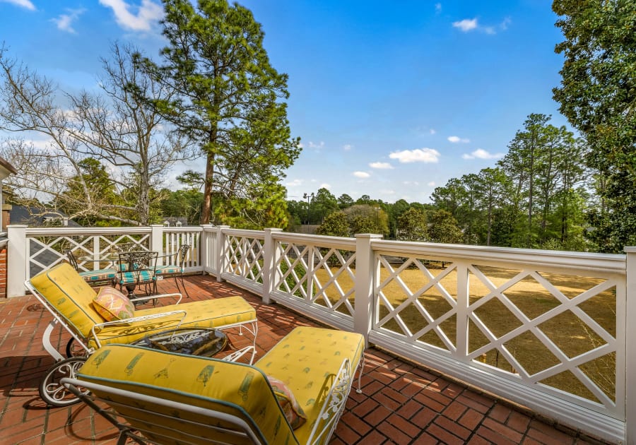 Balcony access from yellow suite