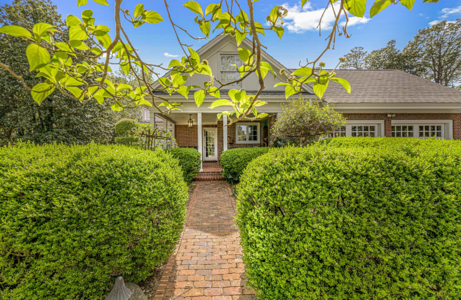 Boxwood herb garden