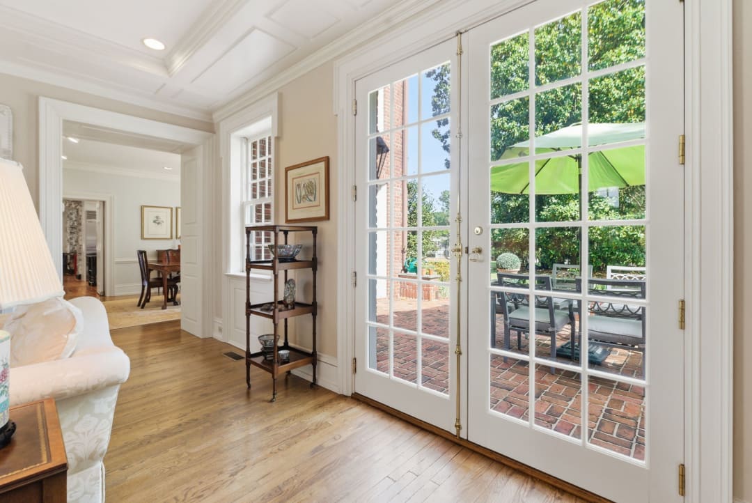 French doors to the terrace