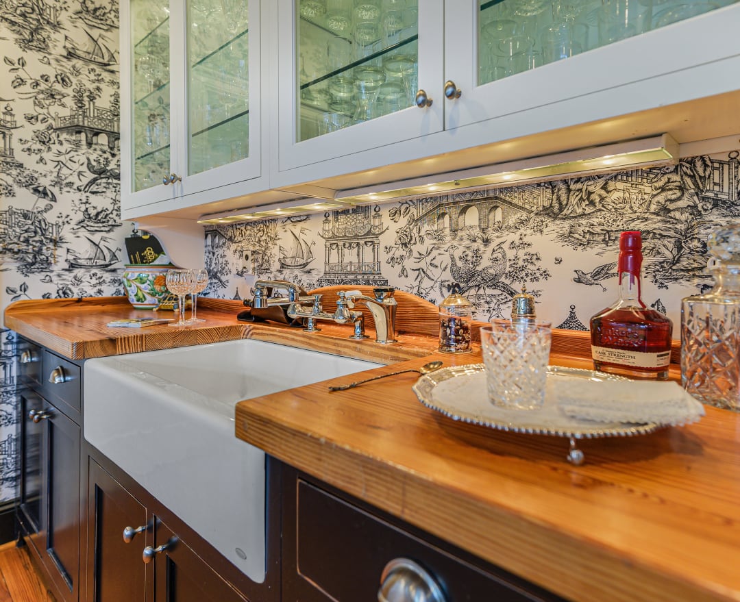 Butler's pantry farm sink