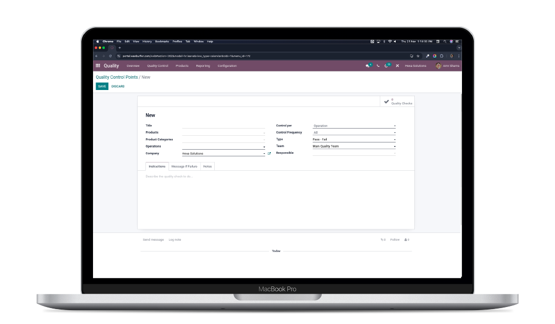 Quality Check Dashboard