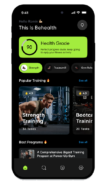 Gym Management Mobile Interface