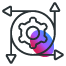 Scalable business services illustration
