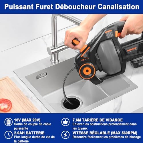 Vue 3 de Dominox Furet Deboucheur De