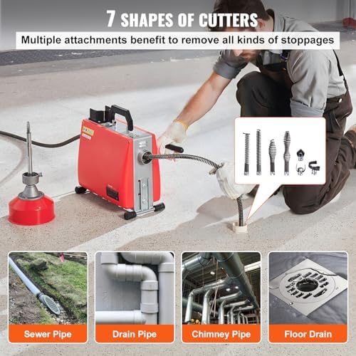 Vue 4 de Vevor Deboucheur Electrique Canalisation