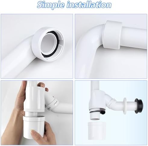 Vue 5 de Siphon Lavabo Set Installation
