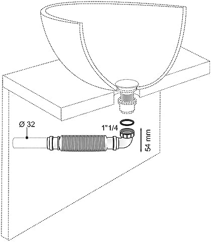 Vue 5 de Wirquin Siphon Lavabo Extraplat