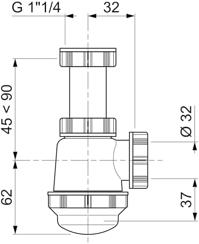 Vue 3 de Wirquin Siphon De Lavabo