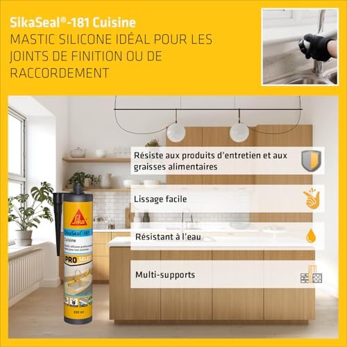 Vue 4 de Sika Mastic Silicone Sanitaire