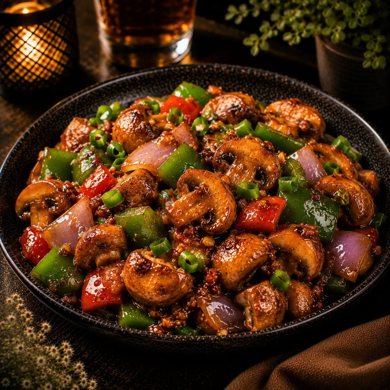 Chilli Mushroom Dry