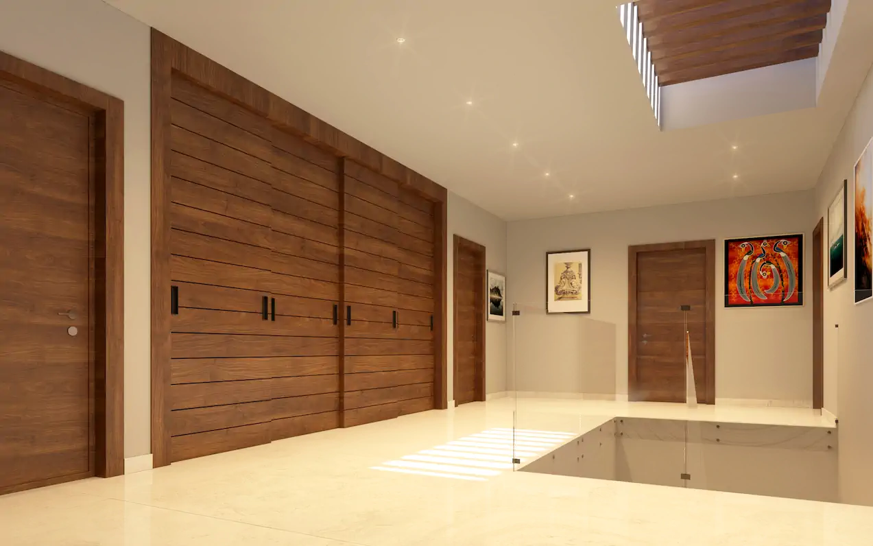 Residencia JB — render Vestíbulo
