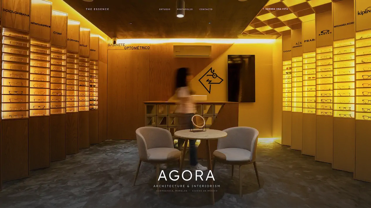Vista del sitio de Ágora — estudio de arquitectura e interiorismo