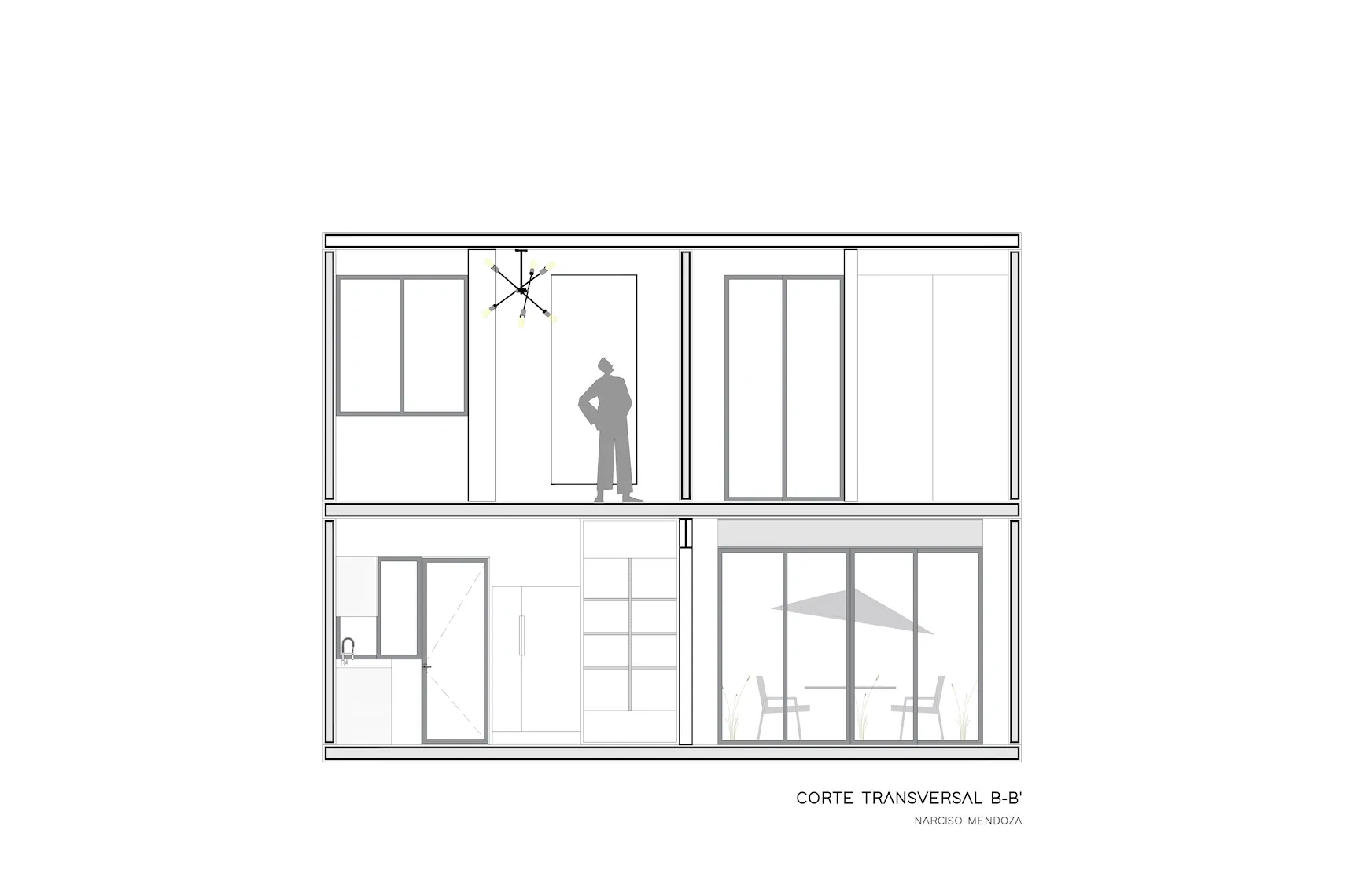 Casa Mendoza — corte BB