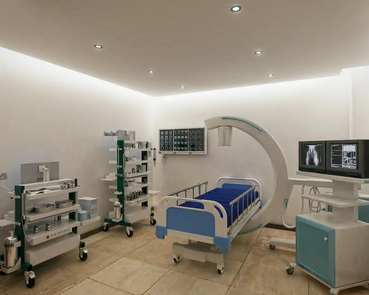 Endo Dx — render del vestíbulo quirúrgico