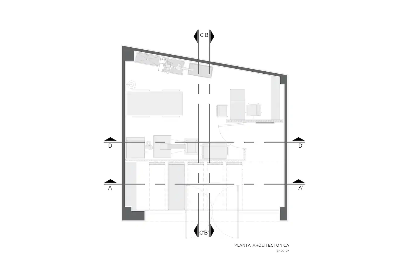 Endo Dx — planta arquitectónica